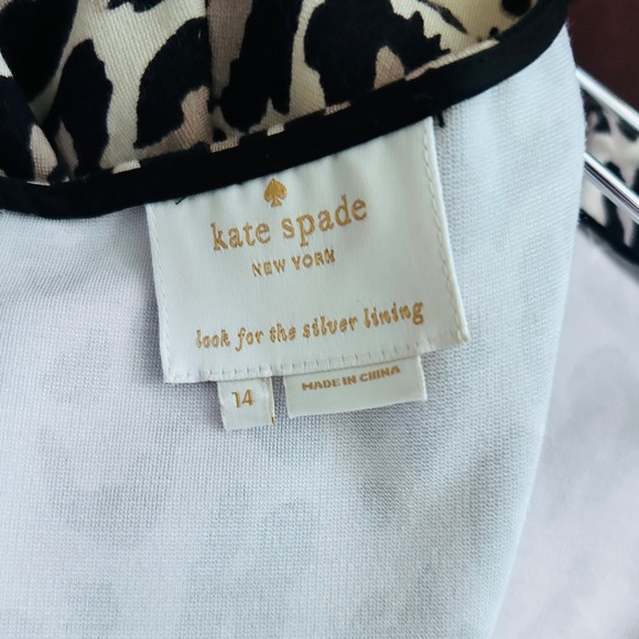 KATE SPADE Half Sleeve Leopard Print Sheath Dress Size 14 - Picture 5 of 5